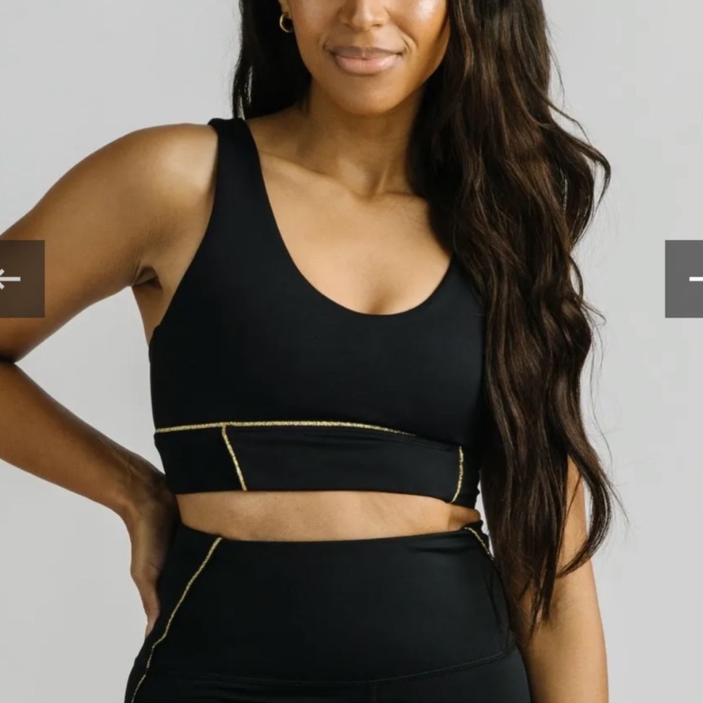 ZYIA Black Gilded Light N Tight Bra SZ XXL